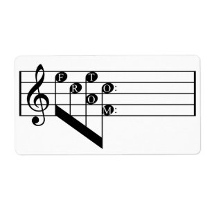 Étiquette Clef triple de personnel musical à de l'étiquett