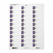 Étiquette Clematis sur un mur de pierre (Feuille entière)