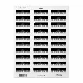 Étiquette Clés de piano Adresse de retour du clavier (Feuille entière)