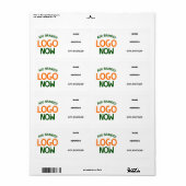 ÉTIQUETTE CLIENT SIMPLE CONTEMPORAIN PROPRE BLANC MODE (Feuille entière)