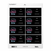 ÉTIQUETTE CLIENT SIMPLE CONTEMPORAIN PROPRE NOIR MODE (Feuille entière)