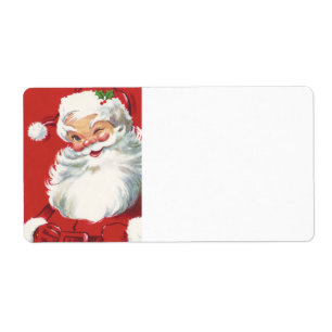 Étiquette Clin d'oeil de Père Noël