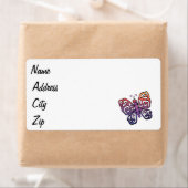 Étiquette Clipart de papillon de gradient (En situation)