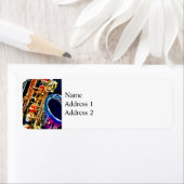 Étiquette Closeup saxophone (En situation)