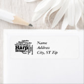 Étiquette Cloud Word Harpe (En situation)