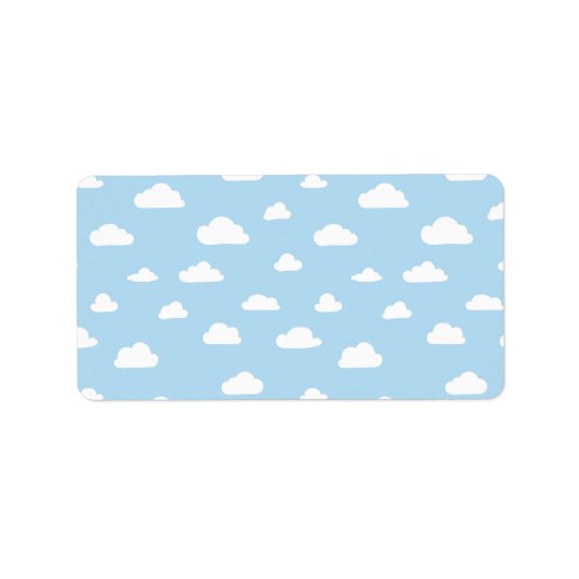 Étiquette Clouds sur Light Blue Background (Devant)