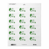 Étiquette Clover de la Saint-Patrick (Feuille entière)