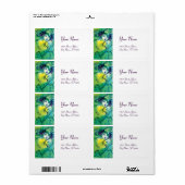 ÉTIQUETTE CLOWN EN VERT (Feuille entière)