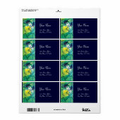 ÉTIQUETTE CLOWN EN VERT (Feuille entière)