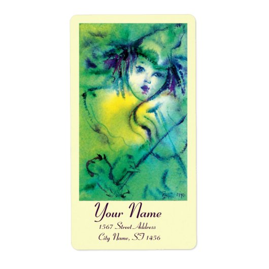 ÉTIQUETTE CLOWN EN VERT (Devant)