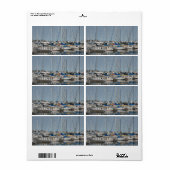 Étiquette Club de yacht/voile (Feuille entière)