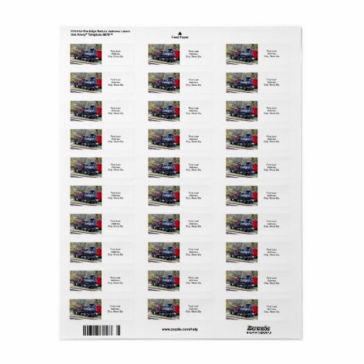 Étiquette Coal Engine Train (Feuille entière)