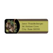 Étiquette Coatamundi ou Coati noir blanc (Devant)