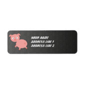 Étiquette Cochon Cut ; Fibres De Carbone Faux (Devant)