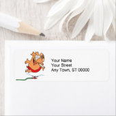 Étiquette cochon d'arrosage mignon d'été (En situation)