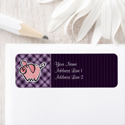 Étiquette Cochon pourpre (En situation)