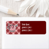 Étiquette Cochon rouge (En situation)