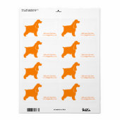 Étiquette Cocker Spaniel Anglais (Feuille entière)