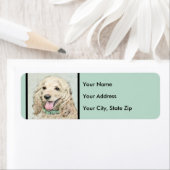 Étiquette Cocker Spaniel Buff Peinture - Art Chien original (En situation)