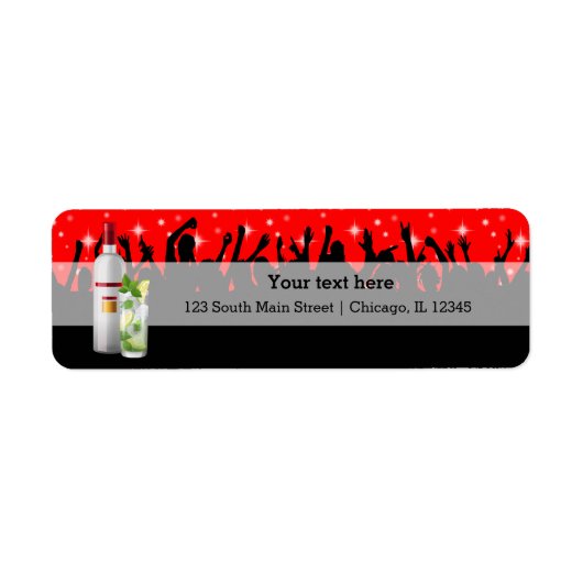 Étiquette Cocktail * choisir la couleur arrière - plan (Devant)