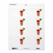 Étiquette Cocktail de jus de tomate frais (Feuille entière)