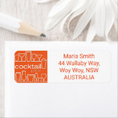 Étiquette Cocktail orange (En situation)