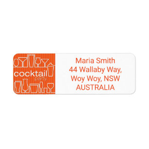 Étiquette Cocktail orange