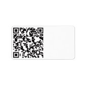 Étiquette Code barre QR numérisable (Devant)