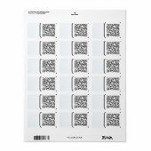 Étiquette Code barre QR numérisable (Feuille entière)