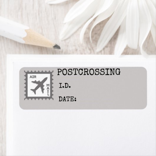 Étiquette Code d'identification de poste de courrier aérien (En situation)