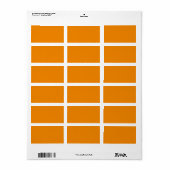 Étiquette Code hexadécimal de la tangerine F28500 (Feuille entière)