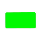 Étiquette Code hexadécimal vert néon 00FF00 (Devant)