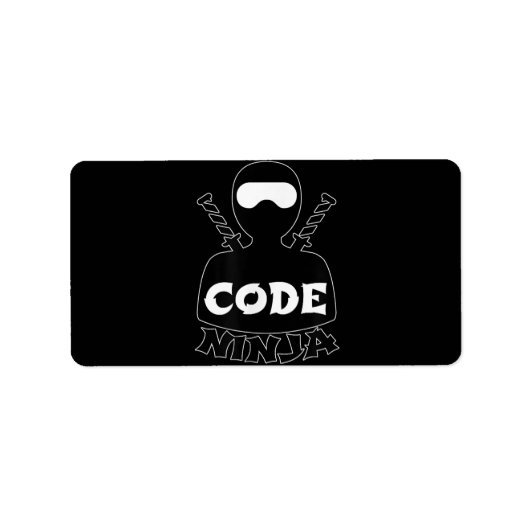 Étiquette Code Ninja Computer Coding Engineer Funny Lovers (Devant)