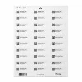 ÉTIQUETTE CODE QR (Feuille entière)