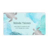 Étiquette Code QR côtier de la tortue d'argent (Devant)