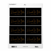 Étiquette Code QR d'affaires de l'événement de script élégan (Feuille entière)