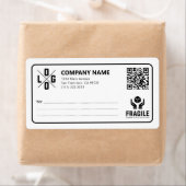 Étiquette Code QR de logo d'entreprise personnalisé pour exp (En situation)