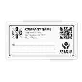 Étiquette Code QR de logo d'entreprise personnalisé pour exp (Devant)