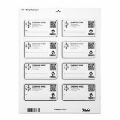 Étiquette Code QR de logo d'entreprise personnalisé pour exp (Feuille entière)
