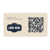 Étiquette Code QR de votre logo d'entreprise Code de produit (Devant)