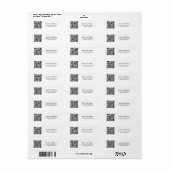 Étiquette Code QR d'entreprise (Feuille entière)