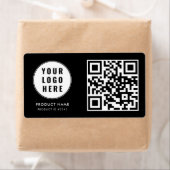 Étiquette Code QR d'identification de produit de logo d'entr (En situation)