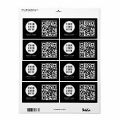 Étiquette Code QR d'identification de produit de logo d'entr (Feuille entière)
