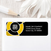 Étiquette code QR du bullseye orange (En situation)