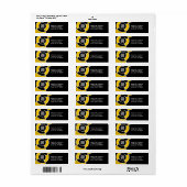 Étiquette code QR du bullseye orange (Feuille entière)