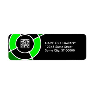 Étiquette code QR du bullseye vert
