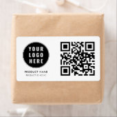 Étiquette Code QR du logo d'entreprise à scanner ici Simple (En situation)