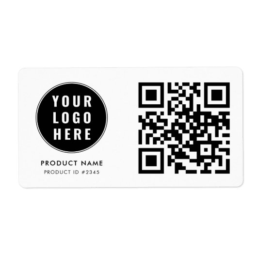 Étiquette Code QR du logo d'entreprise à scanner ici Simple (Devant)