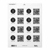Étiquette Code QR du logo d'entreprise à scanner ici Simple (Feuille entière)