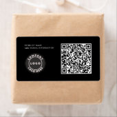 Étiquette Code QR du logo professionnel personnalisé ID du p (En situation)